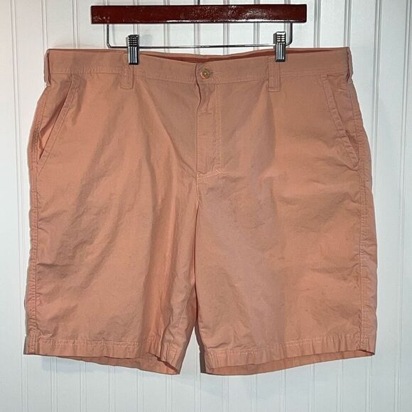 Columbia Flat Front Shorts Mens 40W/10L Peach Regular Classic Fit Hiking Golf - Picture 1 of 11